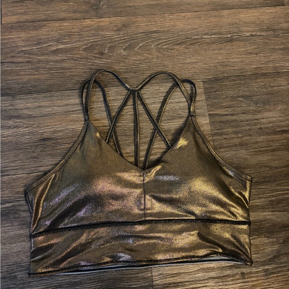 Born Primitive Other - Born Primitive Women's Activewear Metallic Gold Padded Sport Bra Size XXL